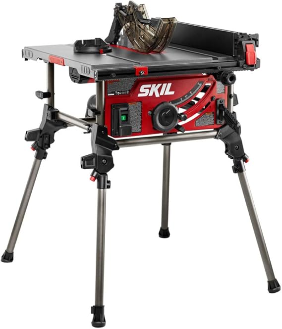 SKIL 15 Amp 10 Inch Portable Jobsite Table Saw with Folding Stand- TS6307-00 | Folding stand