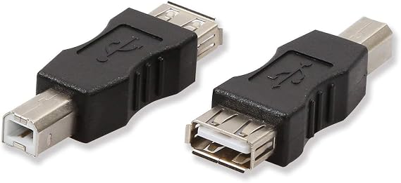 ELECTOP 2 Pack USB 2.0 A Female to USB B Print Male Adapter Converter