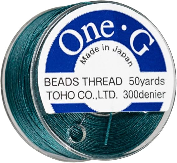 Toho One-G Beading Thread, 50 Yard Bobbin (Deep Green)