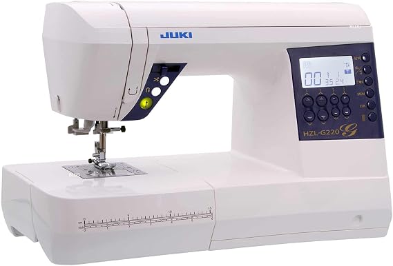 JUKI HZL-G220 Sewing Machine, White, Metal, 16 x 23 x 12.5 inches, 8.7 kg