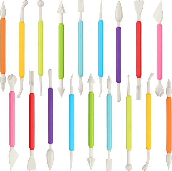 18PCS Clay Sculpting Tools, Double Head Air Dry Clay Carving Tools Kits for Beginners and Adults, Sculpting Tools for Clay Sculpey, Modeling Clay Ideal, Air Dry Clay and Shaping