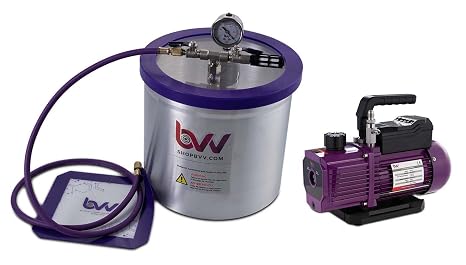 BVV 3 Gallon Aluminum Vacuum Chamber and Pump Kit-4CFM Two Stage Pump