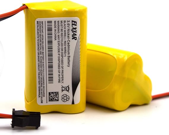 (2-Pack) 3.6V 800mAh Ni-Cd Battery for Lithonia ELB-B001, ELBB001