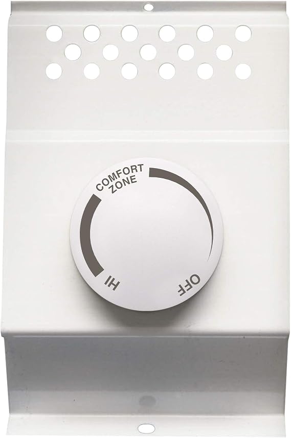 Cadet F Series Double Pole Built-In Baseboard Thermostat (Model: BTF2W, Part: 08734), 22 Amp, 120/208/240 Volt, White