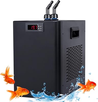 110V Aquarium Chiller for Fish Tank, 4279132 Gallon Fit Hydroponics Syste Refrigeration Compressor Home Use Axolotl Fish Coral Shrimp for Hydroponics Syste Ornamental Fish,300L79GAL