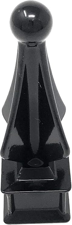 (100-Count) Aluminum Black Quad Flare Finial FITS Over 5/8" PICKETS 3-3/4" Overall Height