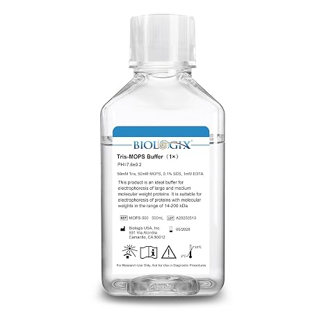 Tris-MOPS-SDS Running Buffer, 3-(N-Morpholino) Propanesulfonic Acid Electrophoresis Buffer, pH7.6, 500mL, Single Bottle