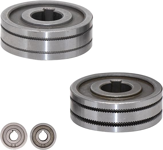 2Pcs Welding Feed Roller Wire Drive Wheel 0.6-0.8mm/0.8-1.0mm, Knurl K Groove MIG Wire Guide Welding Accessories