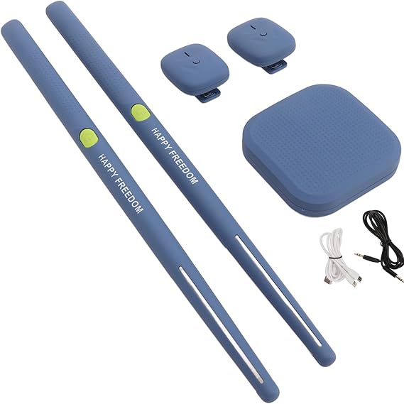 Electric Drum Set with Virtual Reality Drum Pad, Portable 3D Motion Sensing Electronic Drum for Kids & Adults, for Christmas & Birthdays (Blue)