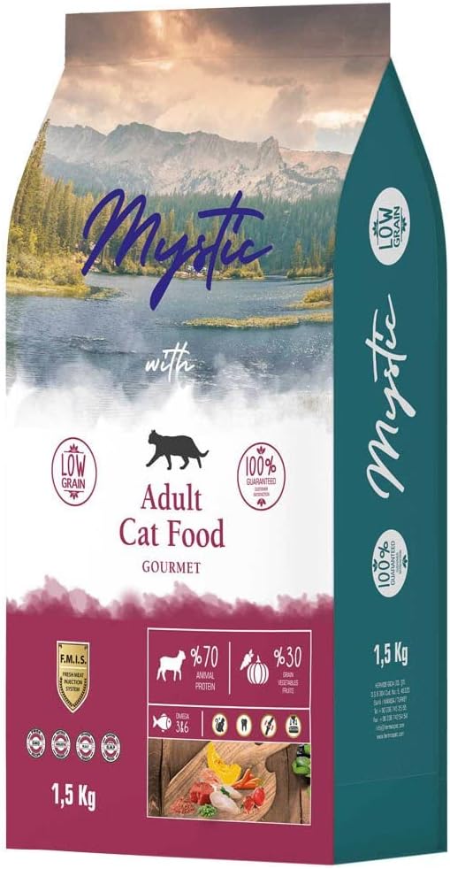 Mystic Az Tahıllı Yetişkin Kedi Maması Gurme 1,5 kg