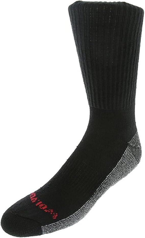 Wolverine Men's 6 PACK ST BOOT SOCK BLACK, Large