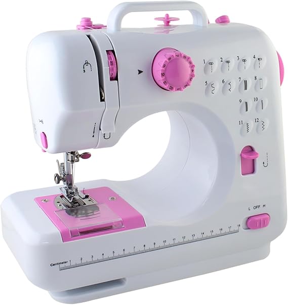 Mini Portable Sewing Machine - 12 Built-in Stitches, Double Threads, Two Speed, Foot Pedal for Kids & Women