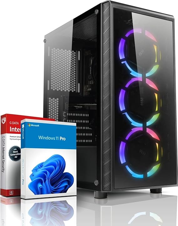 Shinobee High End Gaming PC AMD Ryzen 5 3500X 6x4.10 GHz – AMD Radeon RX 580 8 GB GDDR5 – 32 GB DDR4 – 512 GB SSD – WLAN – Windows 11 – Gamer PC Computer Gaming Calculator #8055