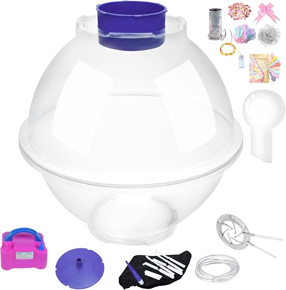 Balloon Stuffing Machine,Balloon Stuffer with Balloon Pump, Flaring Pliers, 5 BoBo Balloons and Accessories Used for Balloon Bouquet Birthday Party Decoration Balloons Filling Supply