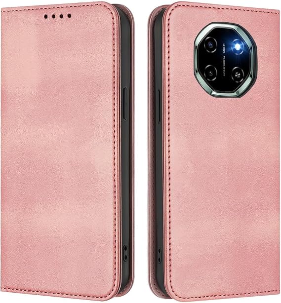 Case for Blackview Shark 6 5G Case [Magnetic Closure] PU Folio Leather Wallet Phone Case Protective Cover with Card Slot and Stand Function Pink