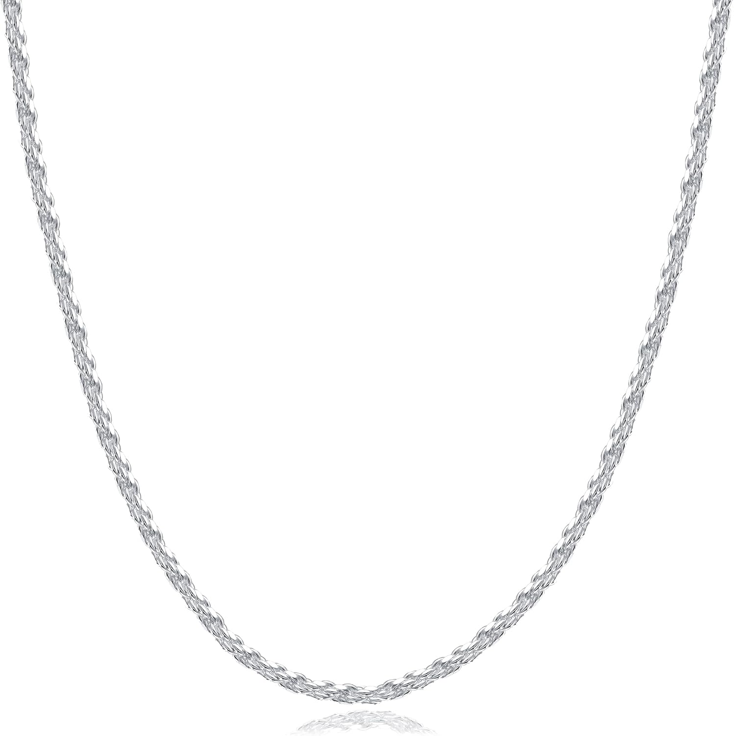 925 Sterling Silver Clasp Rope Chain for Men 22.534mm Diamond Cut Silver Chain Necklace 16,18,20,22,24,26,30 Inch