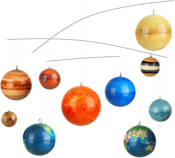 Hollowfly 3D Solar System Mobile Kit Vbs Hanging Planets Outer Space Decor