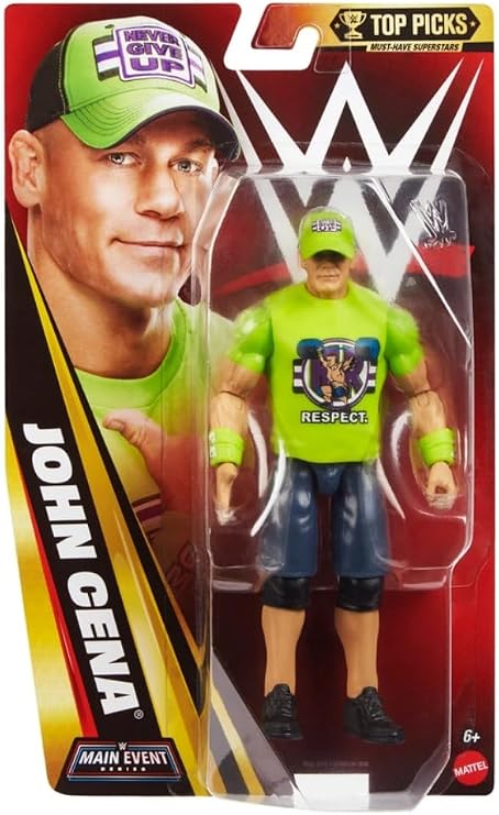WWE John Cena 2026 Mattel Main Event Series Top Picks Wrestling Action Figure Toy The Retirement Tour