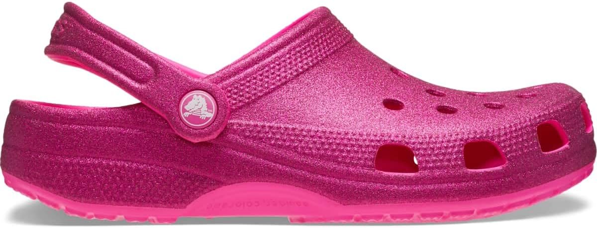 Crocs Unisex Classic Clogs - Glitter Pink Crush Men 9 Women 11 Medium