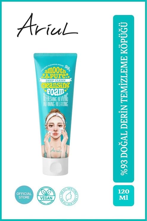 Ariul Smooth & Pure Temizleme Köpüğü 120 Ml|%93 Doğal Derin Temizleyici|manyetik Mikro Baloncuklu