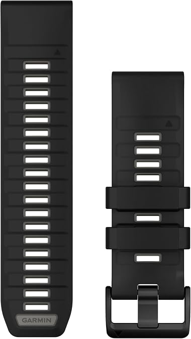 Garmin QuickFit, 20mm Black/Pebble Gray Silicone Band