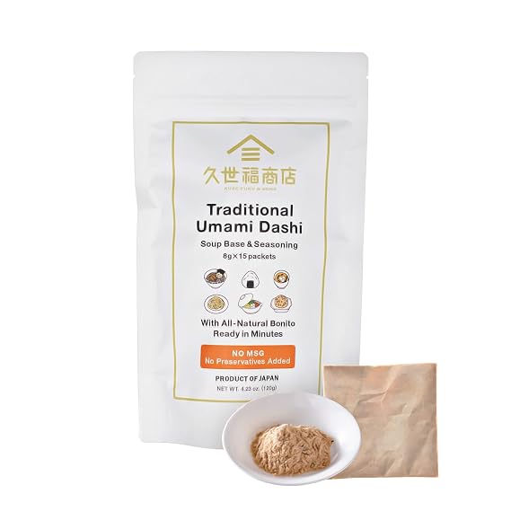 [Kuze Fuku] Traditional Umami Dashi Soup Base & Seasoning, Authentic Product of Japan, No MSG (15 packets)