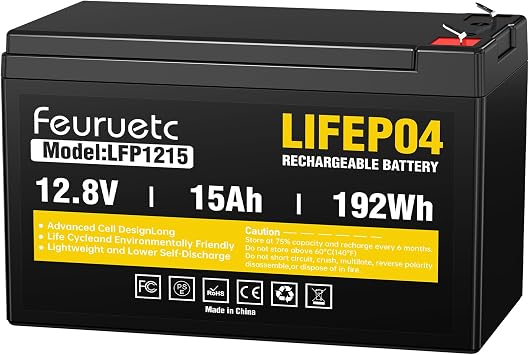 12V 200Ah Lithium LiFePO4 Battery, Built-in 200A BMS, 2560Wh Energy Storage, Iron Phosphate 8000-15000 Deep Cycles Battery for Solar, Trolling Motor, RV