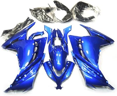 ZXMOTO Blue ABS Motorcycle Bodywork Fairing Kit Compatible with 2013 2014 2015 2016 2017 Kawasaki NINJA 300 EX300 EX300A EX300BPieceskit: 17