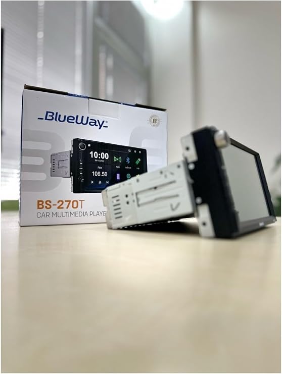 Araç Teybi, 7 inç HD Dokunmatik Ekran, Bluetooth/USB/AUX Bağlantılı, Siyah, Android Auto/Carplay Uyumlu, Çift Amfi Destekli, Ayarlanabilir Kasa, 12V