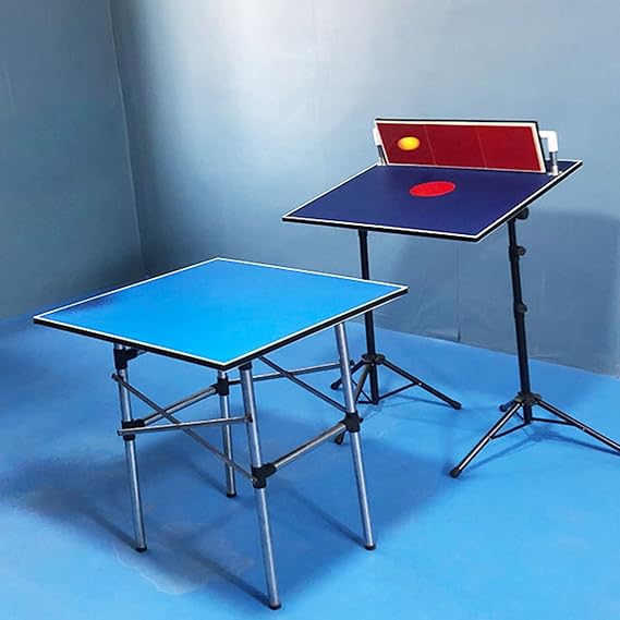 Table Tennis Training Machine Rubber Rebound Board, Professional Single Traine Return Baffle with Double Stand, Self Practice Sparring Sports Exercise Equipment for Home Gym School