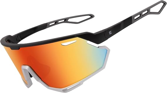 Cycling Sunglasses for Men Women - UV400 Protection Sports Glasses Running Sunglasses for Baseball MTB Golf Softball
