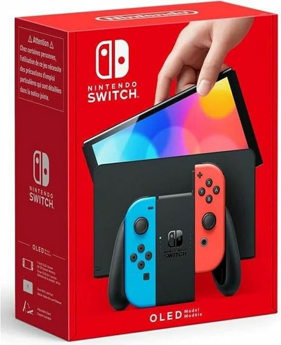 Nintendo Switch OLED Oyun Konsol Kırmızı - Mavi