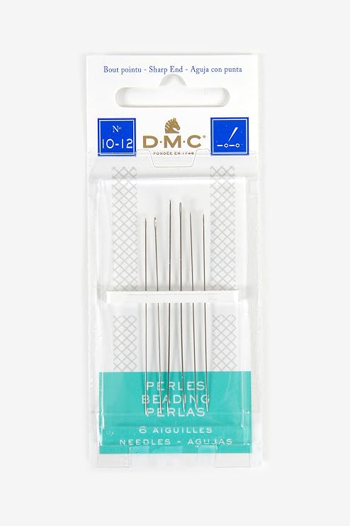DMC 1764-10/12 Beading Hand Needles, 6-Pack, Size 10/12