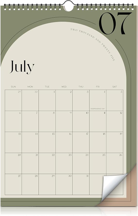 Aesthetic 2025-2026 Wall Calendar - Runs Until July 2026 - The Perfect Wall Hanging Calendar Planner for Easy Organizing