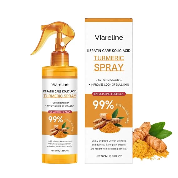 Peel Shot Keratin Care Kojic Acid Turmeric Spray 100ml - Exfoliating Body Spray with Retinol, Niacinamide for Face & Body for All Skin Types