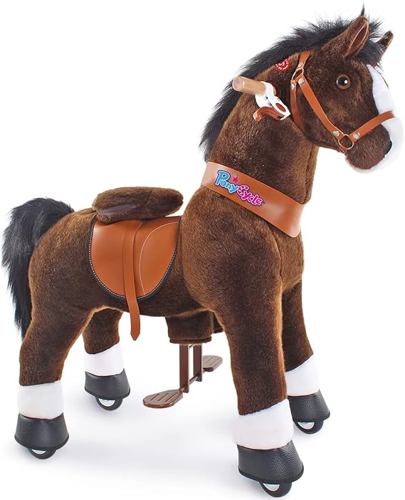 Smart Gear PonyCycle Ride On Chocolate Brown Horse 4-9 Years Medium - The Worlds First Simulated Riding Toy Using The Child's own Power - No Batteries. No Electric. Just Fun!