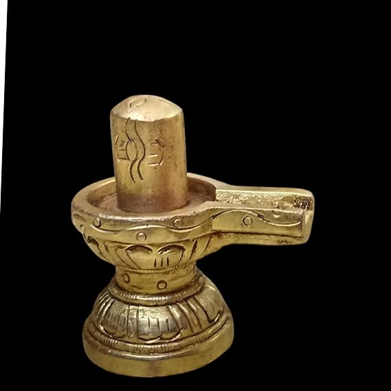 Brass Shivling 1.75 Inch | Handcrafted Lord Shiva Lingam Idol for Pooja, Home Temple & Vastu | Decorative Brass Shivling Murti | Hindu God Metal Statue for Worship, Gift & Spiritual Decor