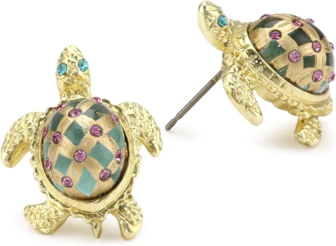 Betsey Johnson Turtle Stud Earrings