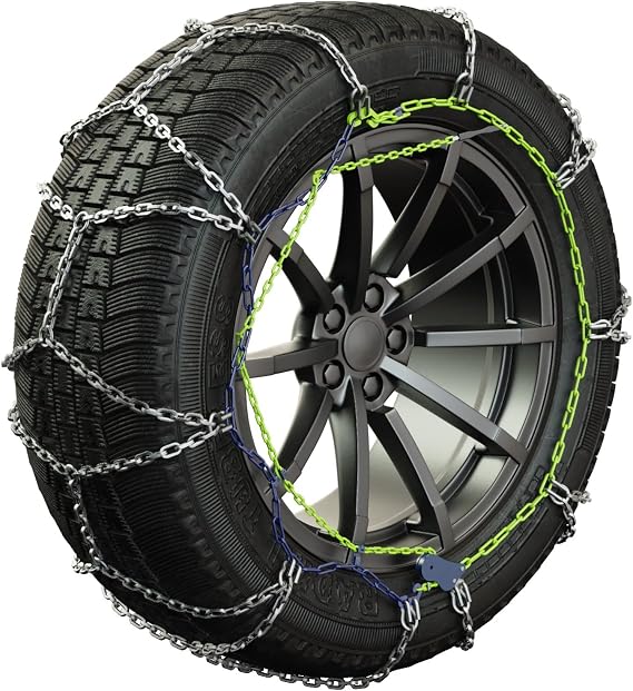 AROBA Veriga PC9-150 Pro Compact 9 mm Snow Chains - (1 Pair = 2 Pieces) - Manual Tension - Easy Installation - for Cars