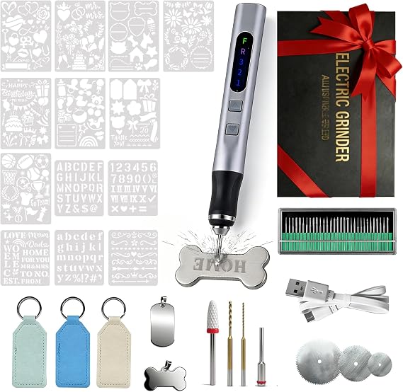Cordless Electric Engraving Pen for Metal, Wood, Glass, Leather Rechargeable Engraver Tool for Beginners, Hobbyists & Gift Personalizers, Etching Pen for DIY Projects and Art Gifts