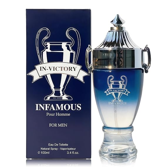 AFLUXE Mens Cologne Victory Infamous Original Natural Spray Eau De Toilette,Long-Lasting Scent Perfume for Men Elegant Bottle - Great Holiday Gift, 3.4 Fl Oz/100 Ml