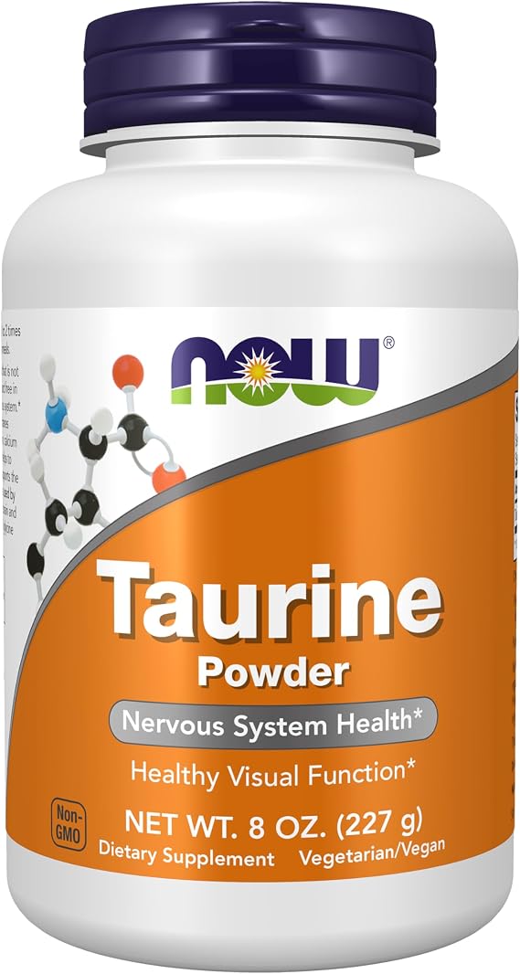 NOW Supplements, Taurine Powder, Amino Acid, 8 oz