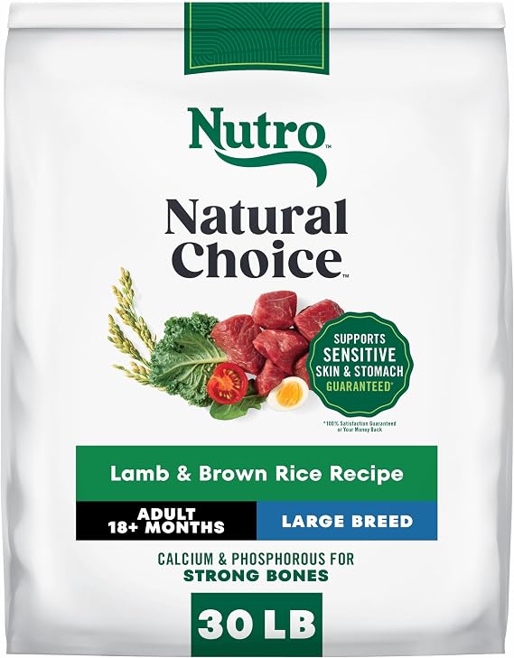 Nutro Natural Choice Large Breed Adult Dry Dog Food, Lamb & Rice, 30 lb