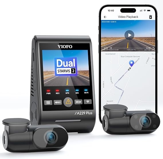 VIOFO A229 Plus 3CH HDR Dash Cam, 24 Hours Parking Mode, 5G WiFi, GPS