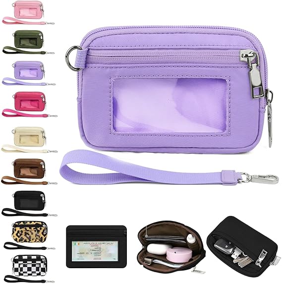Iris Wallet 2nd Gen, Pouch Wristlet Zip Card Case With ID Window (G)