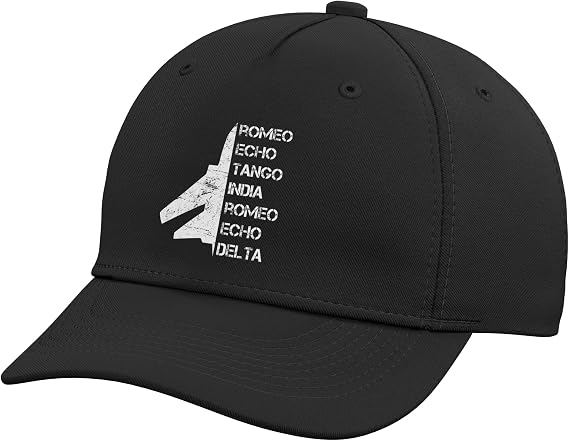 Retired Pilot Fighter Jet Aviation Phonetic Alphabet Adjustable Baseball Hat