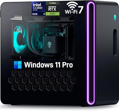 Alienware 2025 Aurora Gaming Desktop - Intel 24-Core Ultra 9 285K, GeForce RTX 508016GB GDDR7, 32GB DDR5, 2TB SSD  2TB HDD, Wi-Fi 7, Windows 11 Pro, MS Office Lifetime, WExternal DVD Drice