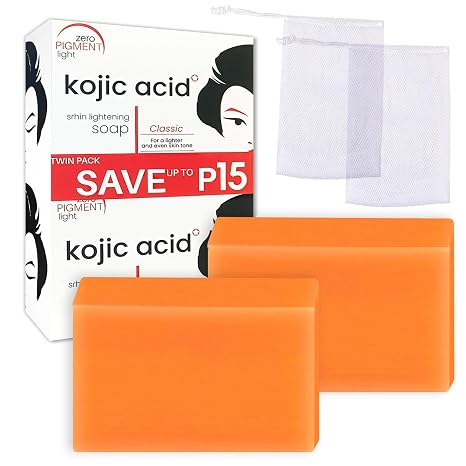 Kojic Acid Soap Kojic Acid Soap Kojic Acid Face Soap Soap Dark Spot Removal and Blackheads Uniform Skin Colour 65 g x 2 Bars