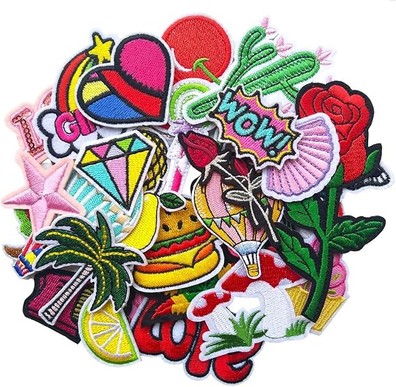 Assorted Clothes Decor Sewing on/Iron on Patches Applique