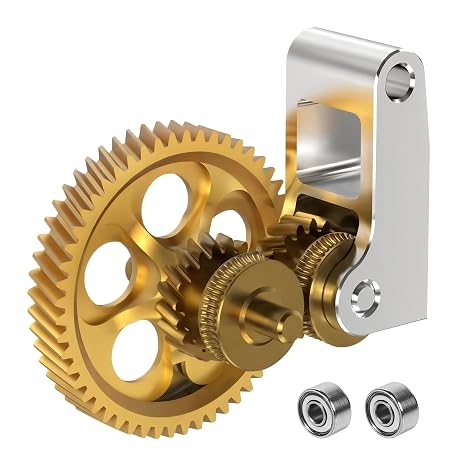 Extruder Gear for Bambu Lab X1 / X1C / X1E / P1P / P1S, Precision Brass Gear with Lightweight Aluminum Arm, Wear-Resistant Upgrade for Stable & Consistent Extrusion – 3D Printer Accessories